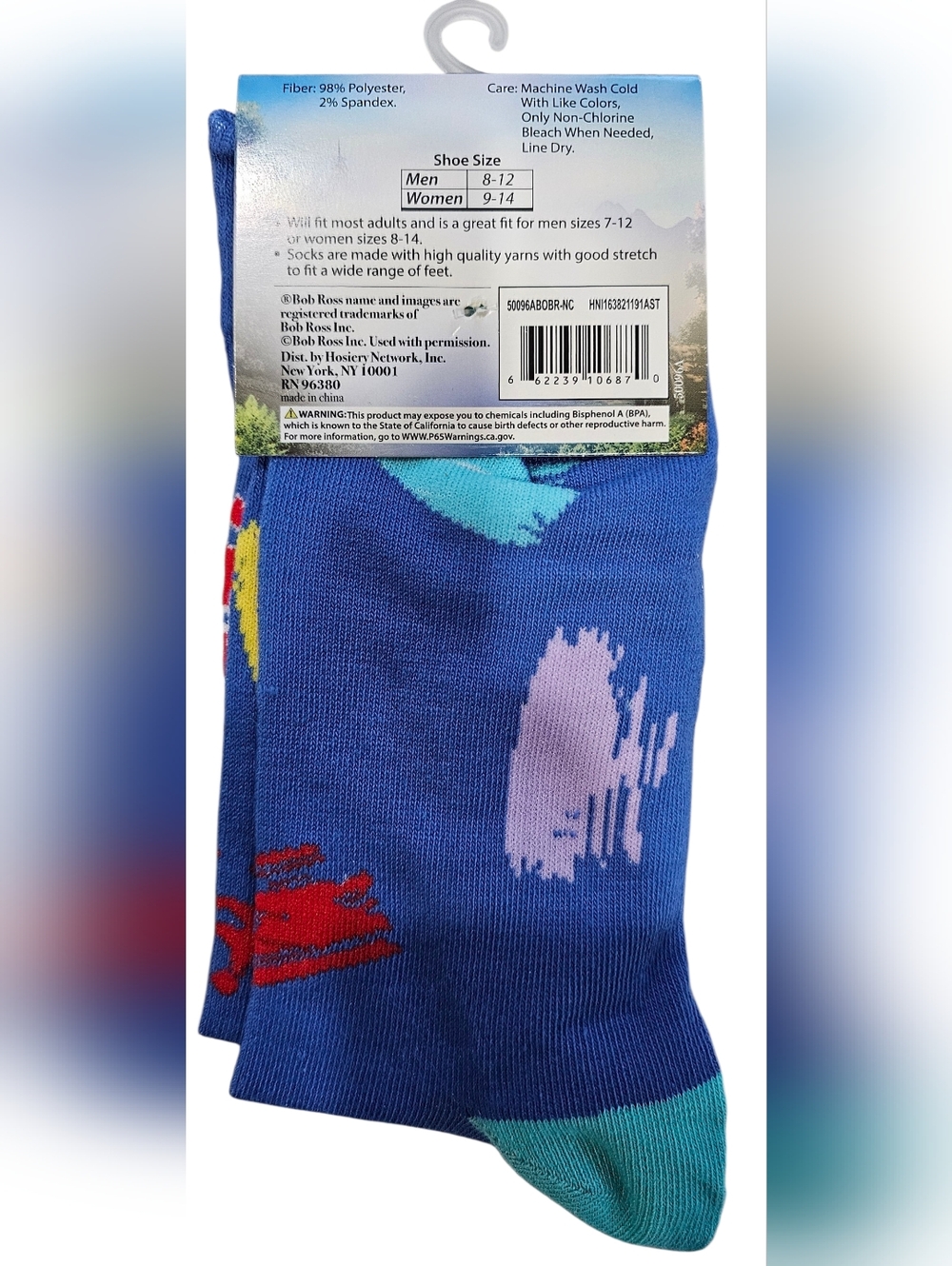 Bob Ross Graphic Crew Socks Set Of 5! New - Picture 4 of 12